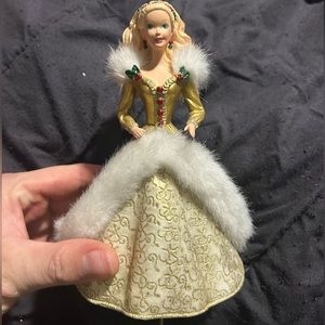 Hallmark Barbie 1995 Stocking Hanger Christmas Barbie Holiday